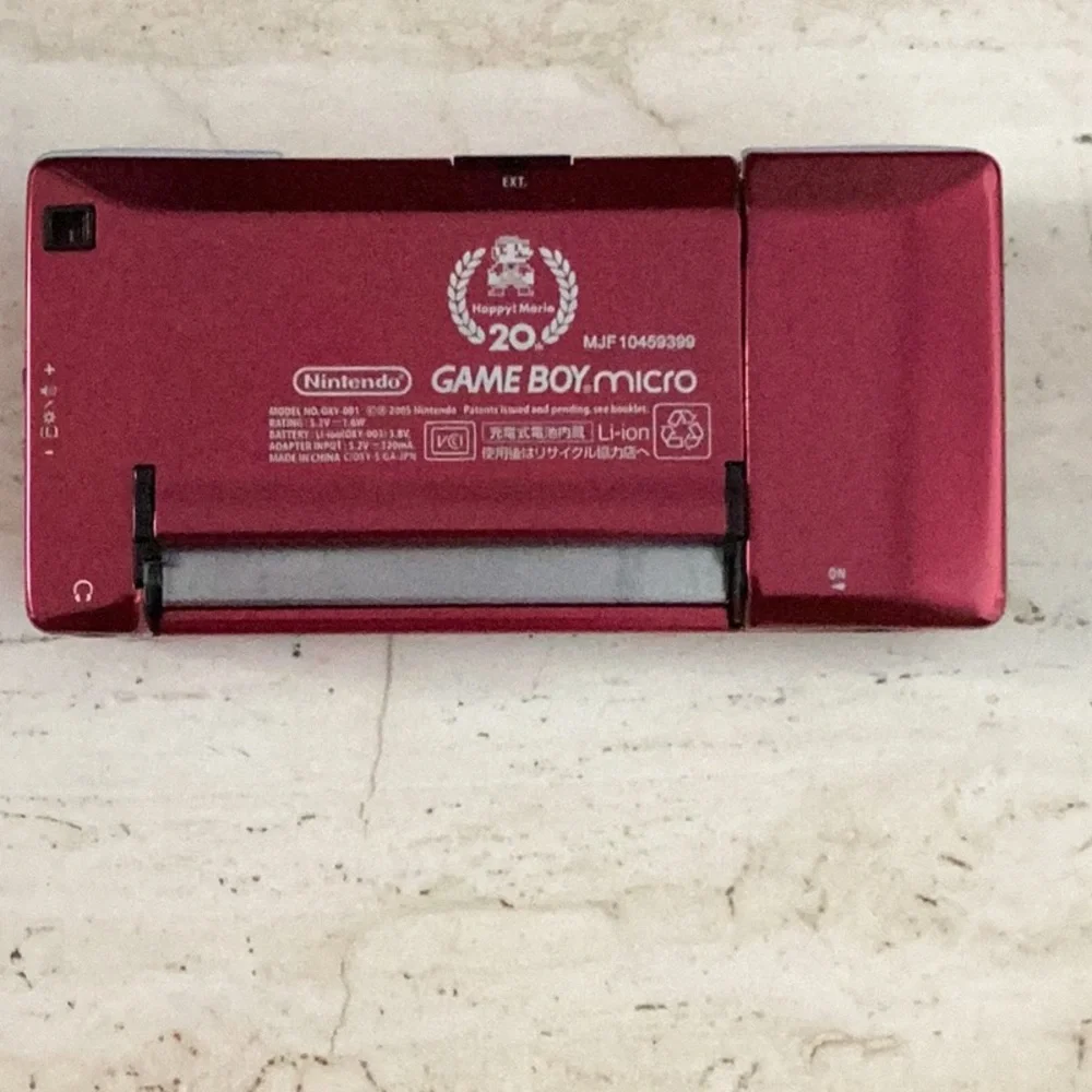 Nintendo Mario 20th Anniversary Game Boy Micro Console CIB Complete Backlit GBA